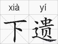 下遗的拼音