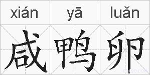 咸鸭卵的拼音