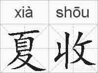 夏收的拼音