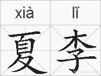 夏李的拼音