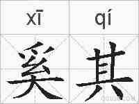 奚其的拼音