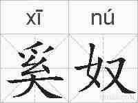 奚奴的拼音