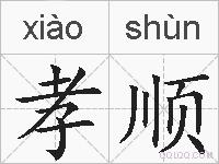 孝顺的拼音