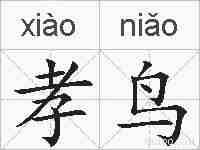 孝鸟的拼音