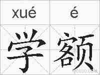 学额的拼音