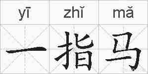 一指马的拼音