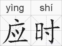应时的拼音