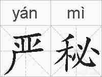 严秘的拼音