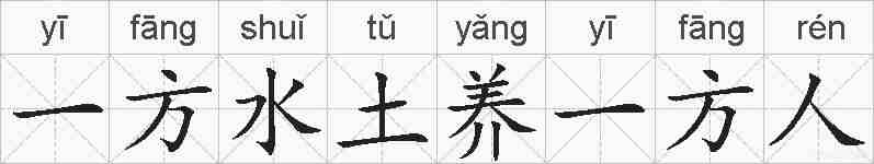 一方水土养一方人的拼音