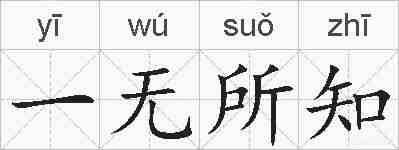 一无所知的拼音