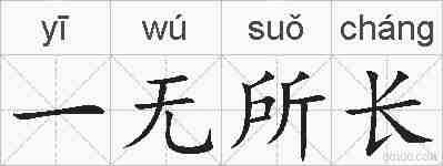 一无所长的拼音