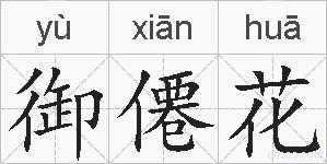 御僊花的拼音