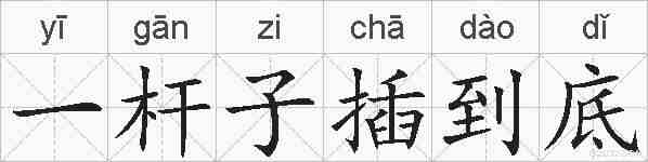 一杆子插到底的拼音