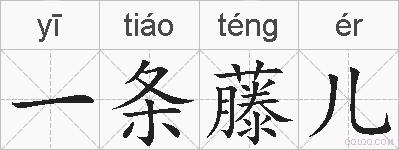一条藤儿的拼音