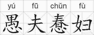 愚夫惷妇的拼音