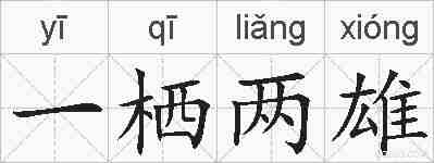 一栖两雄的拼音