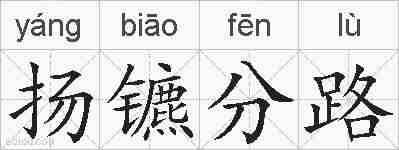 扬镳分路的拼音