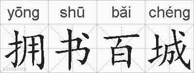 拥书百城的拼音
