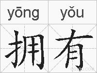拥有的拼音