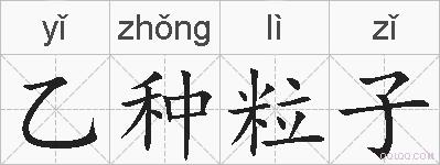 乙种粒子的拼音