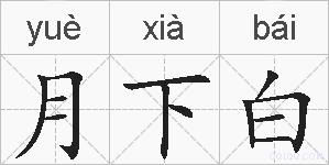 月下白的拼音