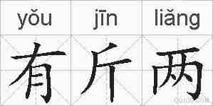 有斤两的拼音