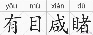 有目咸睹的拼音