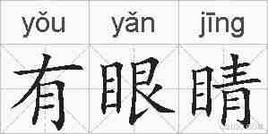 有眼睛的拼音