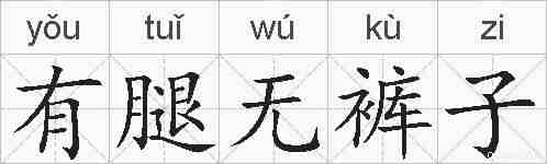 有腿无裤子的拼音