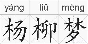 杨柳梦的拼音