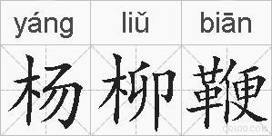杨柳鞭的拼音