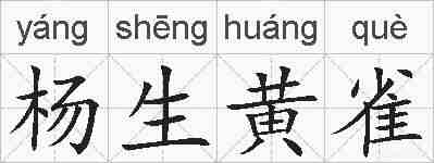 杨生黄雀的拼音