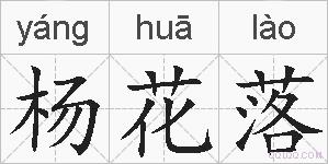 杨花落的拼音