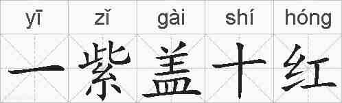 一紫盖十红的拼音