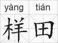 样田的拼音