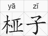 桠子的拼音