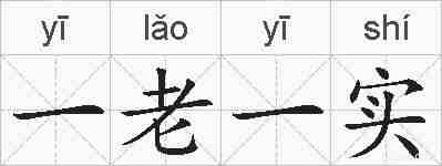 一老一实的拼音