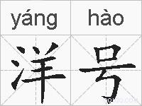 洋号的拼音
