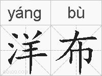 洋布的拼音