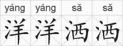 洋洋洒洒的拼音
