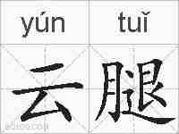 云腿的拼音