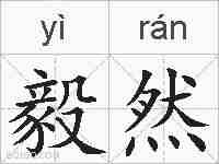 毅然的拼音