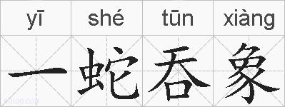 一蛇吞象的拼音