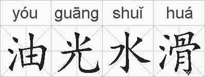 油光水滑的拼音