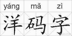 洋码字的拼音
