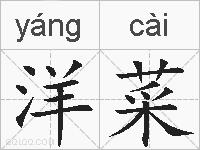 洋菜的拼音