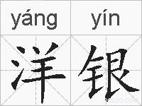 洋银的拼音