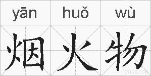 烟火物的拼音