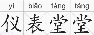 仪表堂堂的拼音