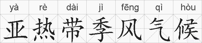 亚热带季风气候的拼音